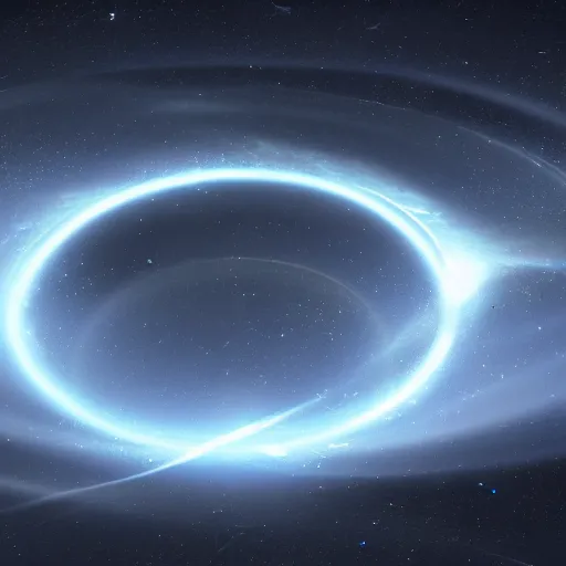 Prompt: a halo ring orbiting a galaxy, 4k resolution