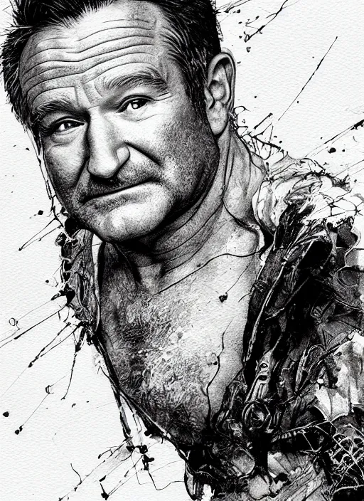 Image similar to portrait, Robin Williams in the Fisher King, watercolor, dramatic lighting, cinematic, establishing shot, extremely high detail, foto realistic, cinematic lighting, pen and ink, intricate line drawings, by Yoshitaka Amano, Ruan Jia, Kentaro Miura, Artgerm, post processed, concept art, artstation, matte painting, style by eddie mendoza, raphael lacoste, alex ross