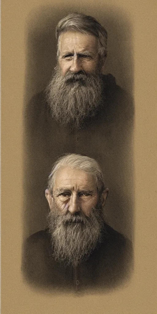 Image similar to a detailed portrait of a old bearded man