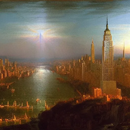 Image similar to New York painted by Thomas Cole