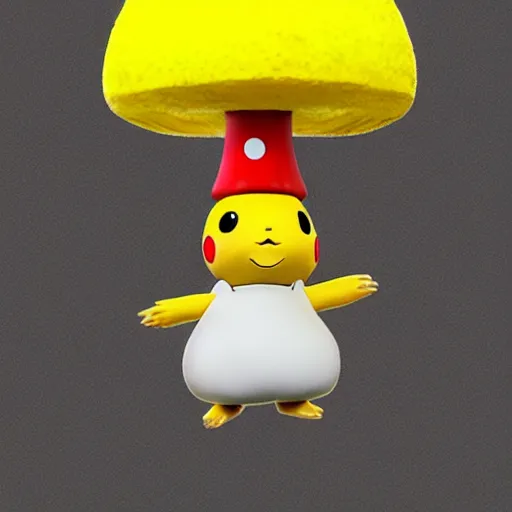 Image similar to a mushroom Pikachu