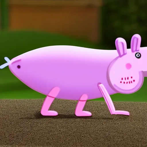 Prompt: peppa pig in real life, 8 k, photography, hyperrealistic