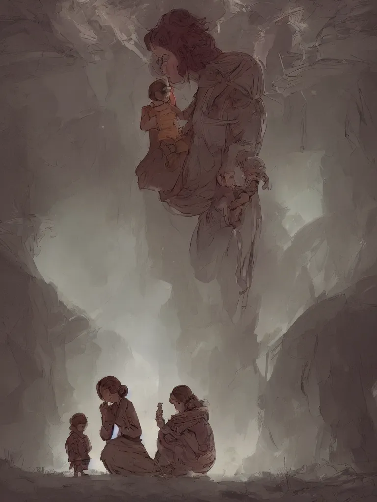 Image similar to goodbye mother by disney concept artists, blunt borders, rule of thirds