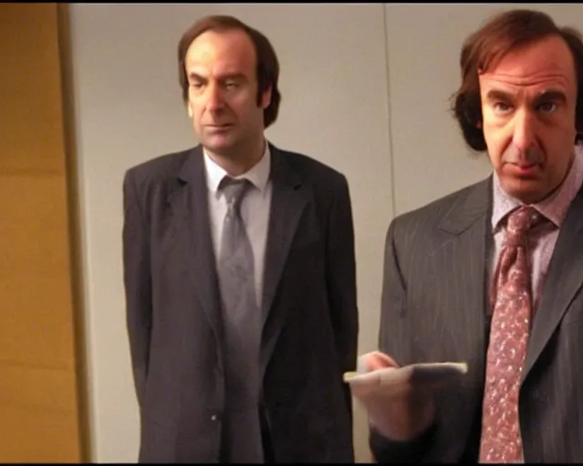 Image similar to saul goodman cameo in the it crowd ( 2 0 0 6 ), channel 4, episode still, 4 8 0 p