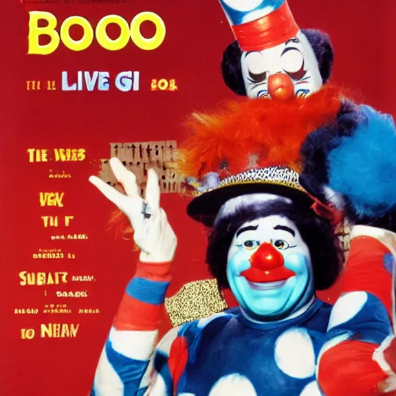 Prompt: live bozo footage