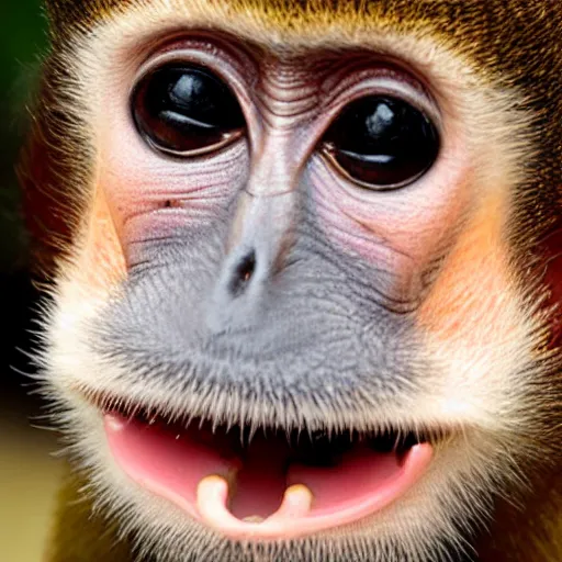 Image similar to monkey with a dum dum face