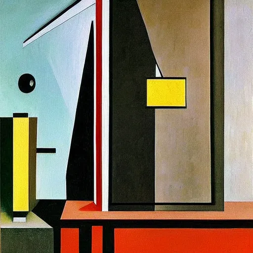 Image similar to “Abstract painting ‘Naive Oculus’ by Giorgio De Chirico, lost artwork”