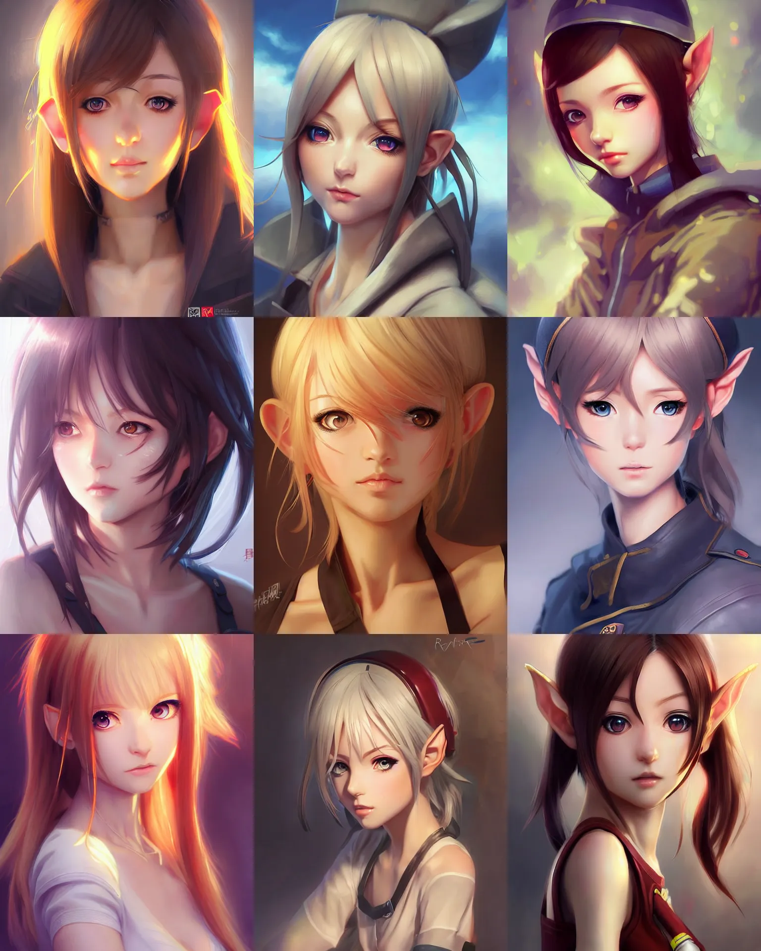 Prompt: portrait anime elven firefighter girl, cute - fine - face, pretty face, realistic shaded perfect face, fine details. anime. realistic shaded lighting by ilya kuvshinov giuseppe dangelico pino and michael garmash and rob rey, iamag premiere, aaaa achievement collection, elegant, fabulous, eyes open in wonder