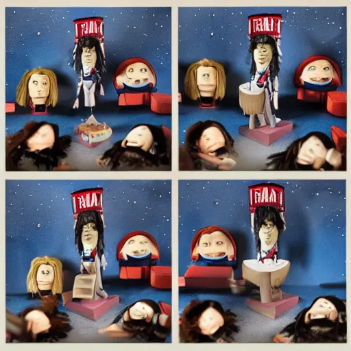 Image similar to Tommy Wiseau The Room in stop motion in the style of Laika