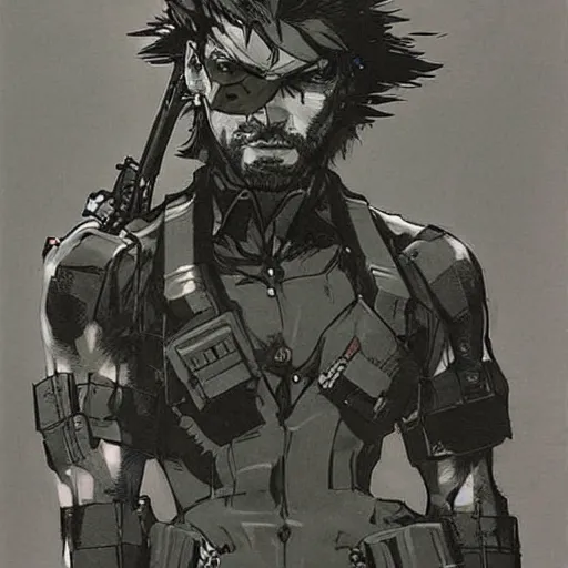 Prompt: hamster metal gear solid character oncept art by yoji shinkawa