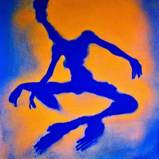 Prompt: art by yves klein