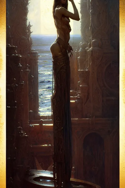 Prompt: king of cups by gaston bussiere, bayard wu, greg rutkowski, giger, maxim verehin