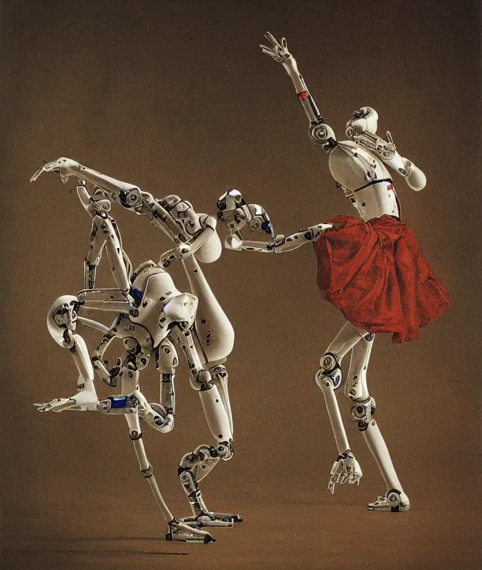 Prompt: robotic dancer lenonardo di vinci