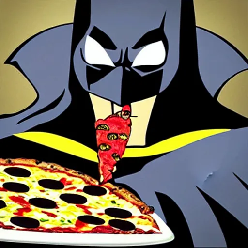 Prompt: batman caught eating a pizza,photorealistic,trending on instagram,detailed face
