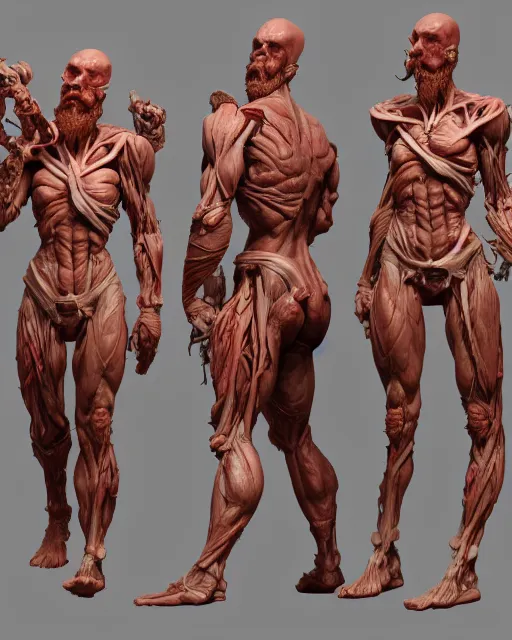 Image similar to Highy detailed anatomy sculpture by artist from league of legends and god of war, 8K, unreal 5, art station, global, illumination, zbrush, clay sculpture