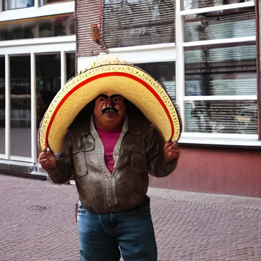 mexican man wearing sombrero