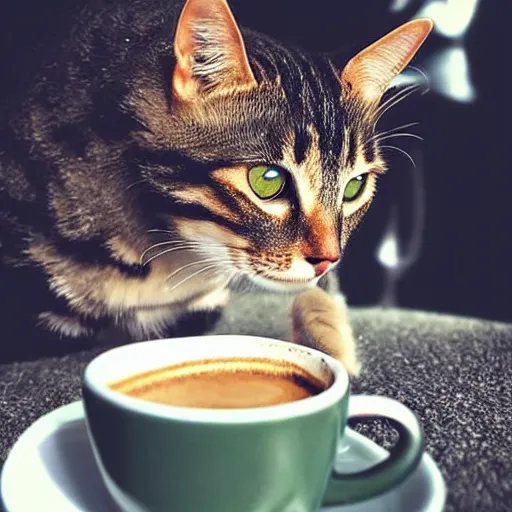 Image similar to kiwi, coffee, cat