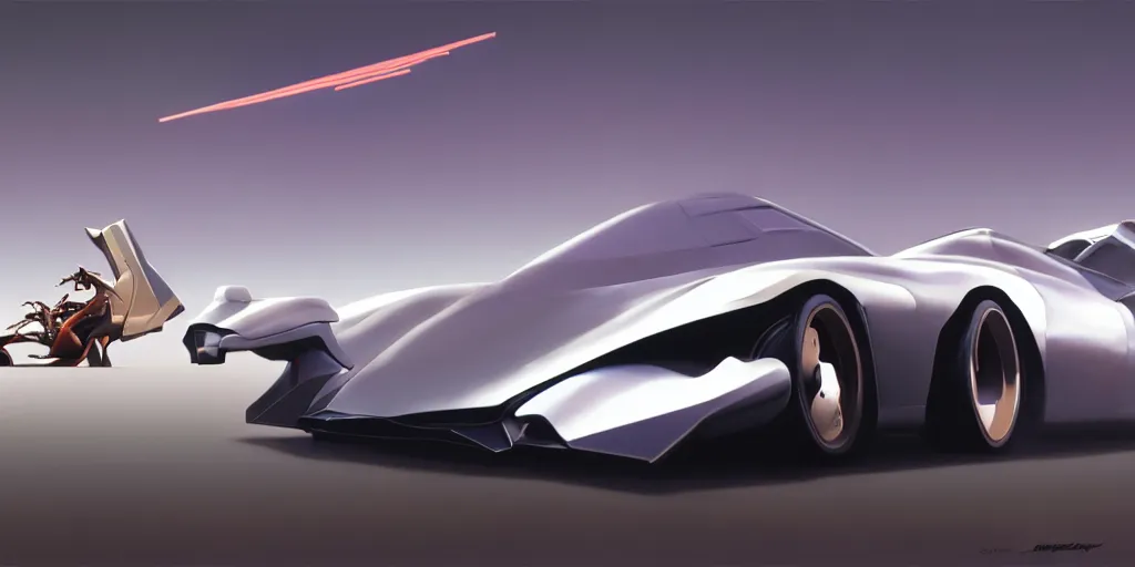 Image similar to concept art of an aero dynamic armored hyper car on runway on white background, wide shot by wayne barlowe and duchamp, simon bisley, syd mead, rococo, boris vallejo, sharp focus, trending on artstation, cinematic lighting, hyper realism, octane render, 8 k, hyper detailed, vivid, ultra detailed, highly detailed