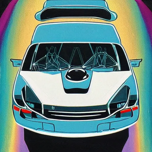 Image similar to a fancy alien car as 9 0 s masterpiece artwork