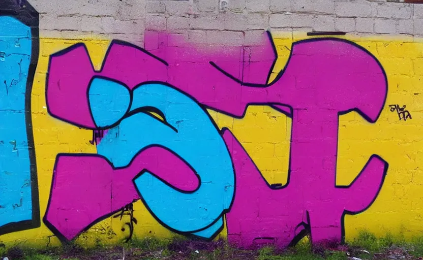 Image similar to graffiti of the word'spencer ', bubble letters