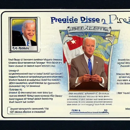 Image similar to president biden, pokemon card from 1 9 9 9