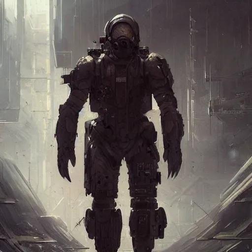 Image similar to concept art by greg rutkowski, soldiers in futuristic tactical gear, running around the outside of a space colony, futuristic, brutalistic environment, scifi, detailed and intricate environment, reddish lighting, stressful atmosphere, high technology, highly detailed portrait, digital painting, artstation, concept art, smooth, sharp foccus ilustration, artstation hq.