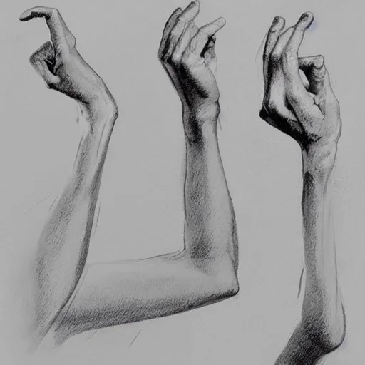 Image similar to artist sketches gesture poses sketches of hands by George Bridgman