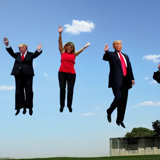 Prompt: donald trump doing jumping Jack's