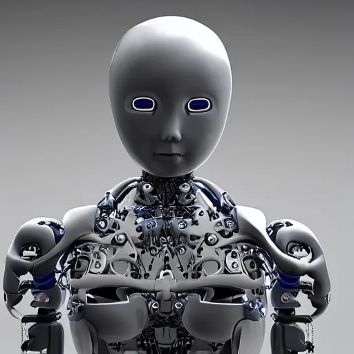 Prompt: biometric humanoid robot, intricate detail, futuristic