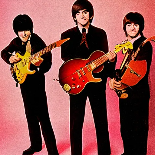 Image similar to The Monkees as The Beatles, album cover,