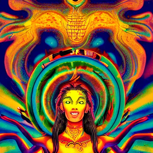 Prompt: the embodiment of LSD, the incarnation of LSD, the avatar of LSD