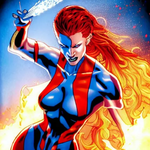 Image similar to Mystique in X-Men movies