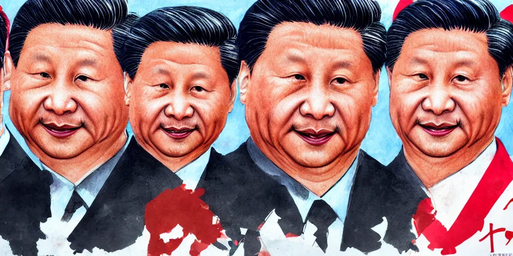 Image similar to president Xi Jinping closeup character portrait art.