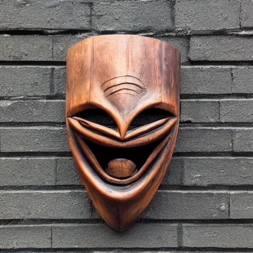 Image similar to alien wooden mask