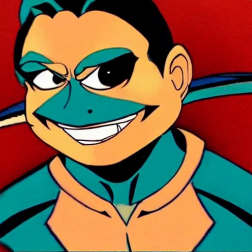 Prompt: johny depp as turtle in nineties teenage mutant ninja turtles tv show, cartoon