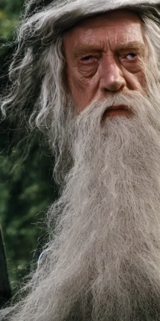 Image similar to A Still of Patrick McGoohan as Gandalf in The Lord of the Rings (2001)