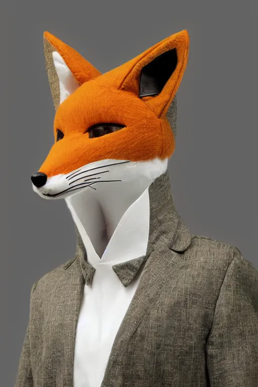 Prompt: an anthropomorphic fox, fursuit