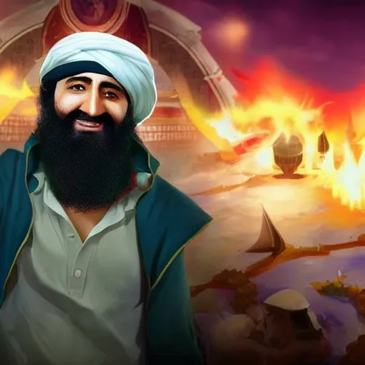 Prompt: osama bin laden on summoner's rift