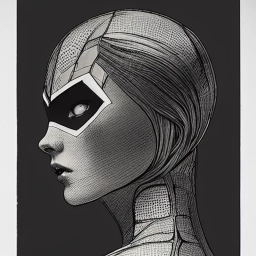 Image similar to medium portrait top light, by killian eng and sana takeda, inspired by victorian marvel comics, etching, fine, sharp high detail,