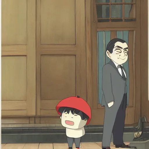 Image similar to Mr.Bean by Studio Ghibli