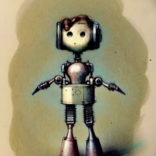 Image similar to ( ( ( ( ( 1 9 5 0 s robot girl. muted colors. ) ) ) ) ) by jean - baptiste monge