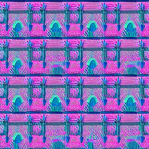Image similar to lofi vaporwave retro futurism album artwork pattern design texture