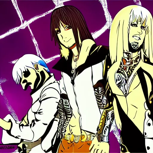 Prompt: painkiller from judas priest in anime style