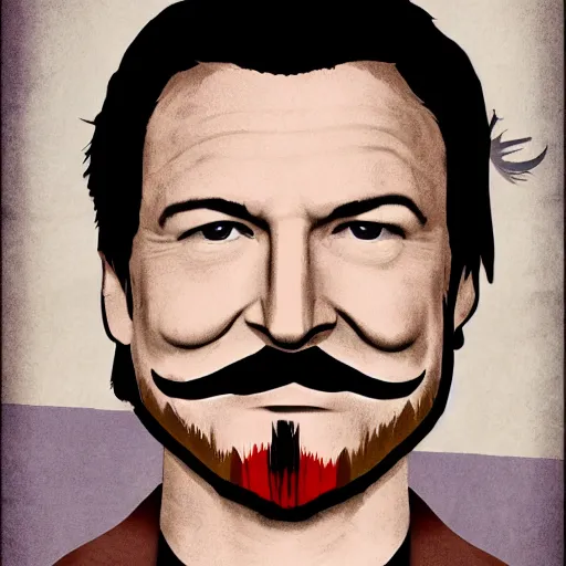 Image similar to nathan fillion in the style of guy fawkes mask