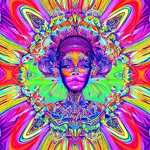 Prompt: stunning psychedelic artwork