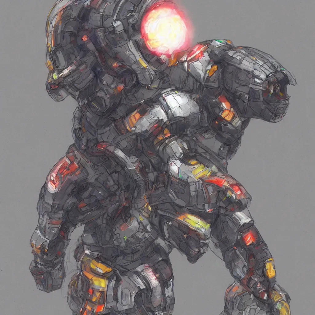 Image similar to human combat spaceship from the side concept art colorful