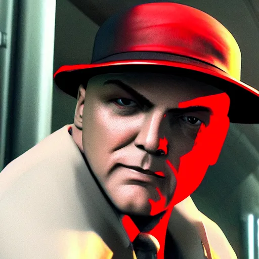 Prompt: agent 4 7 wearing a red baseball cap