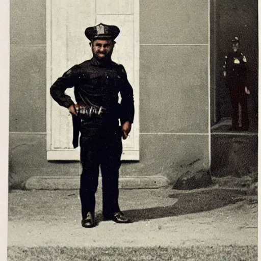 Image similar to bear as a police officer