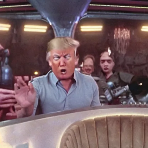 Image similar to donald trump in the cantina in star wars