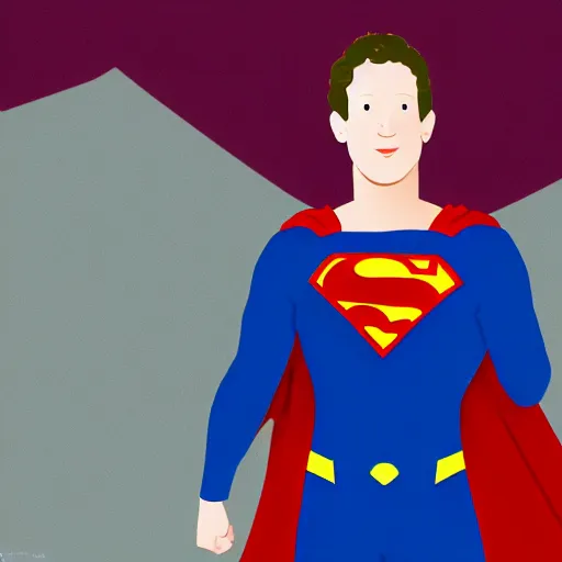 Image similar to mark zuckerberg as superman